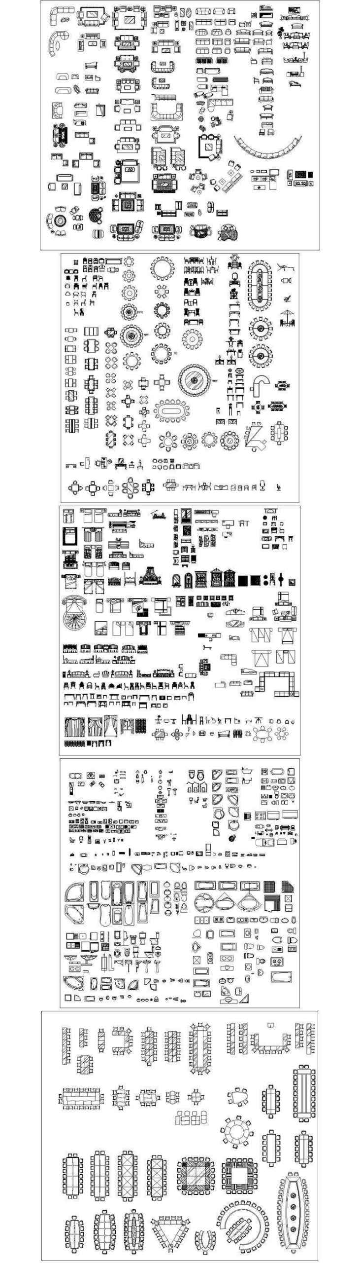 ★【Interior Design Autocad Blocks Collections V.3】All kinds of CAD Blocks Bundle - Image 4