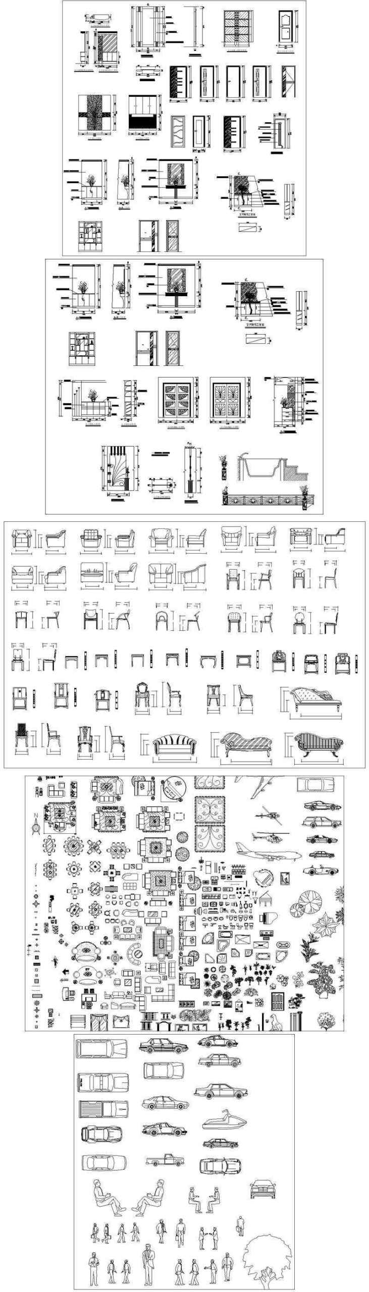 ★【Interior Design Autocad Blocks Collections V.2】All kinds of CAD Blocks Bundle - Image 13