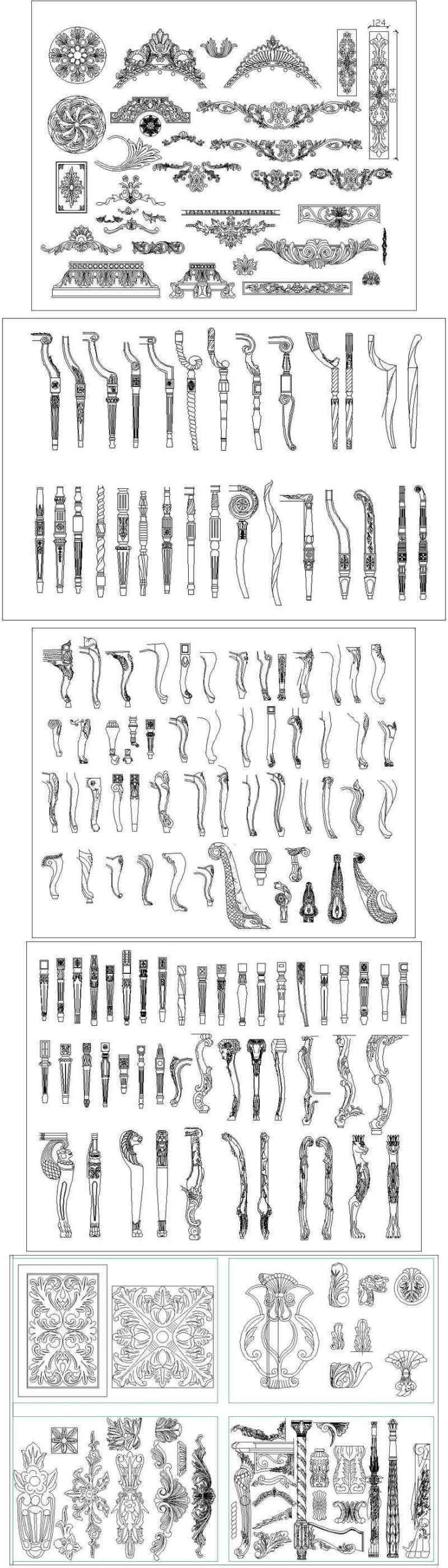 ★【European Architecture design elements,Roman columns,Carved】All kinds of European Architecture CAD Blocks Bundle - Image 3
