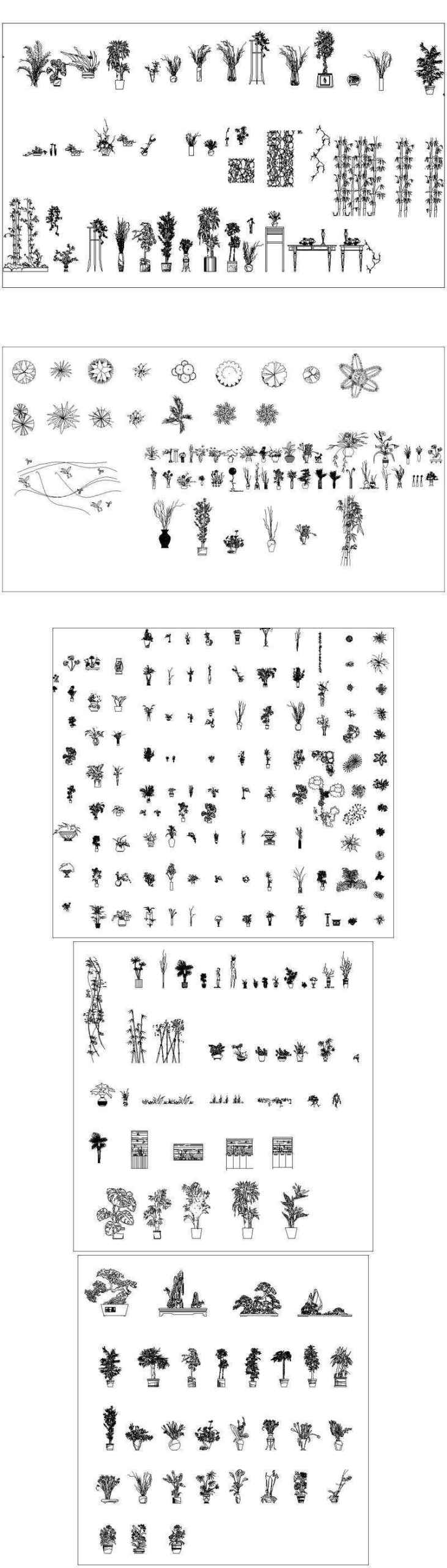 ★【Plants,flowers,tree Autocad Blocks Collections】All kinds of Plants CAD Blocks - Image 4
