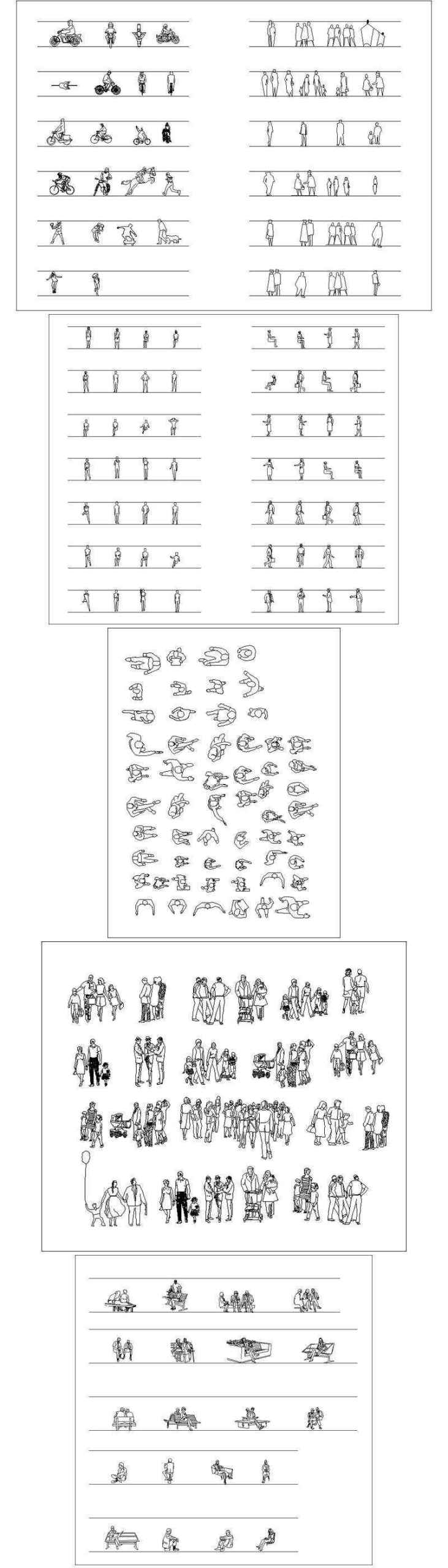 ★【People Autocad Blocks Collections】All kinds of People CAD Blocks - Image 4
