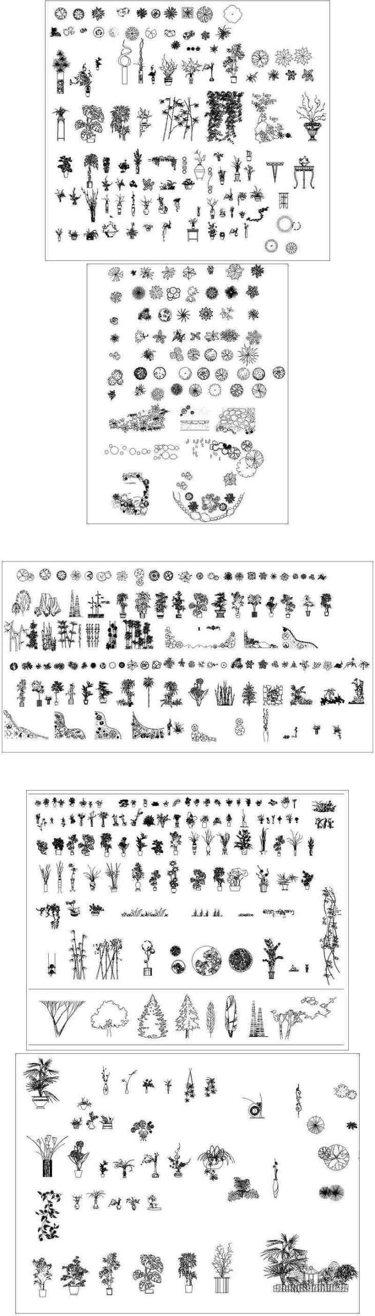 ★【Plants,flowers,tree Autocad Blocks Collections】All kinds of Plants CAD Blocks - Image 3