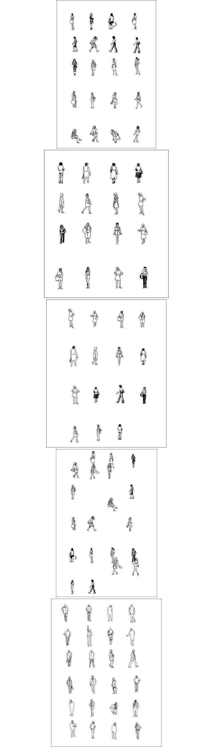 ★【People Autocad Blocks Collections】All kinds of People CAD Blocks - Image 2