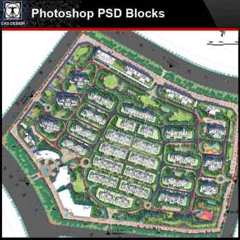 ★【PSD Landscape design concept layout  】PSD Landscape Blocks V1