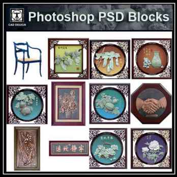 ★【 PSD Interior Design Blocks-All Decoration PSD Blocks Download】