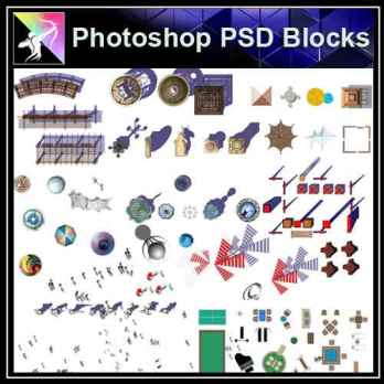 ★【PSD Landscape layout design Blocks 】 2D Plan PSD Landscape Blocks V1