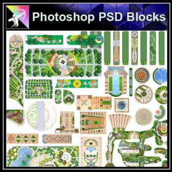 ★【PSD Landscape layout design Blocks 】 PSD Landscape  Layout Collections(★Best Collections💎)