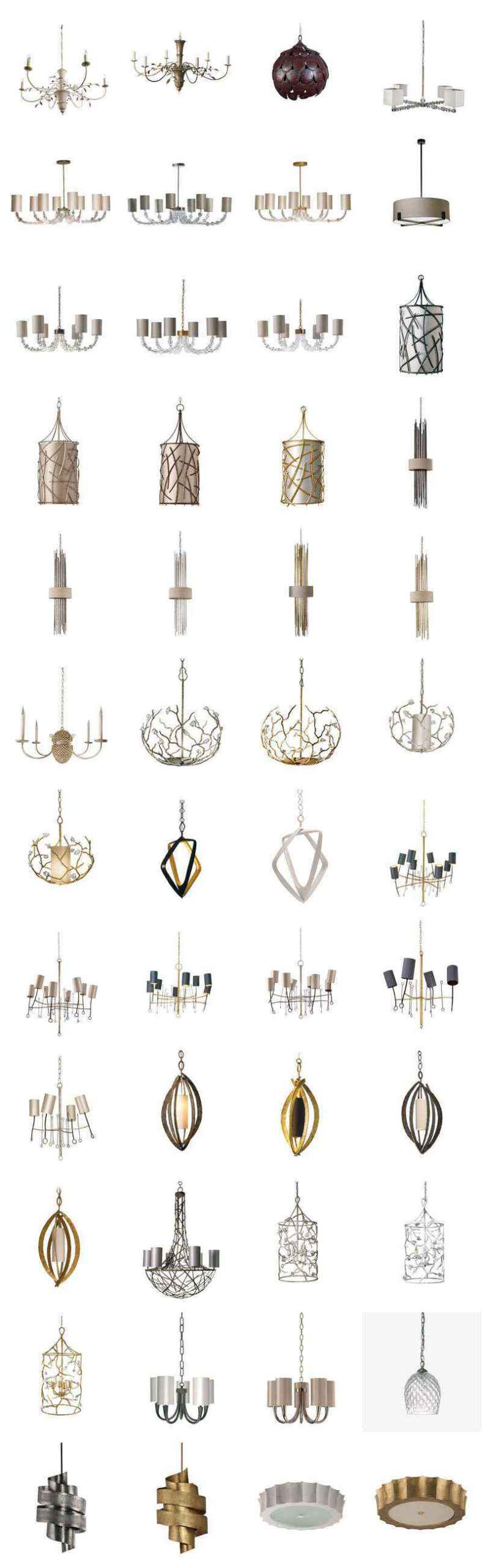 ★【 PSD Interior Design Blocks-All Ceiling_Lights PSD Blocks Download】 - Image 2