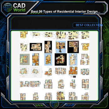 ★Best 56 Types of Residential Interior Design PSD color plans Bundle (Total 0.9GB PSD Files -Recommanded!!💎💎)