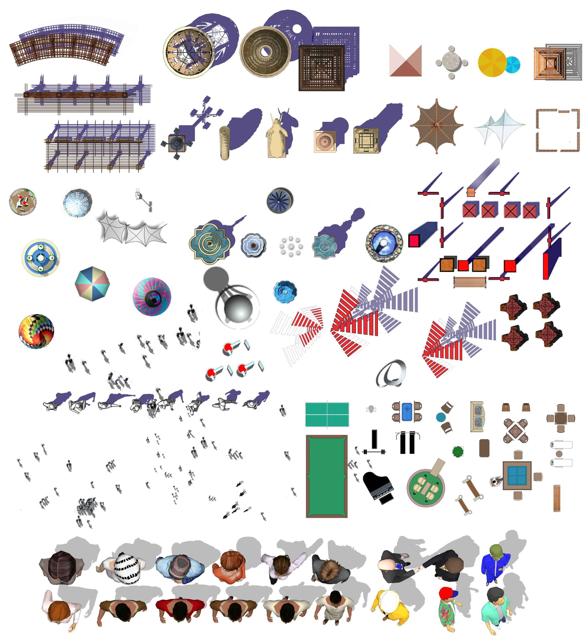 ★【PSD Landscape layout design Blocks 】 2D Plan PSD Landscape Blocks V1 - Image 2