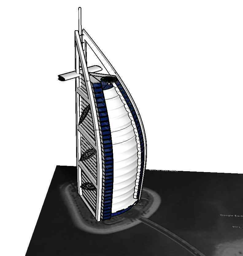 Burj Al Arab Jumeirah Sketchup 3D model