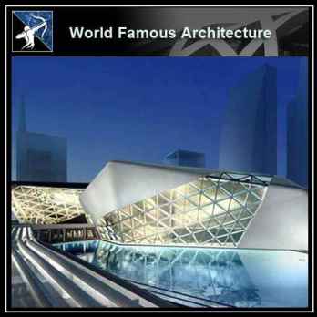💎【Famous Architecture Projects】Guangzhou opera Sketchup 3d model-Zaha Hadid architects