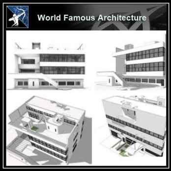 💎【Famous Architecture Projects】Villa stein - le corbusier Sketchup 3d model