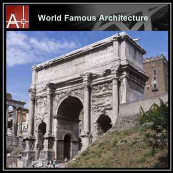 💎【Famous Architecture Projects】Arch Of Septimius SeverusArch Of Septimius Severus Sketchup 3D model