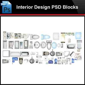 ★Photoshop PSD Blocks-Interior Design -Bathroom facilities PSD Blocks V2