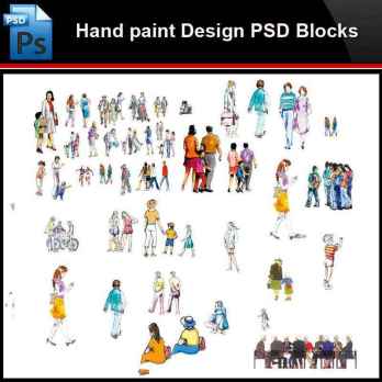 ★Photoshop PSD Blocks-Landscape Hand painted PSD Blocks V3
