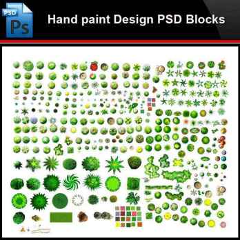 ★Photoshop PSD Blocks-Landscape Hand painted PSD Blocks V29