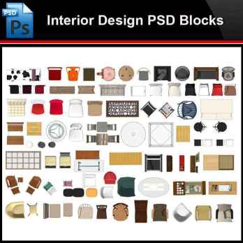 ★Photoshop PSD Blocks-Interior Design -Stool PSD Blocks V1