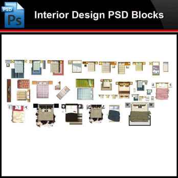 ★Photoshop PSD Blocks-Interior Design Bed PSD Blocks V3