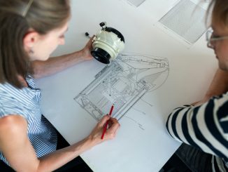 Two design workstations side by side