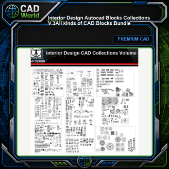 ★【Interior Design Autocad Blocks Collections V.3】All kinds of CAD Blocks Bundle