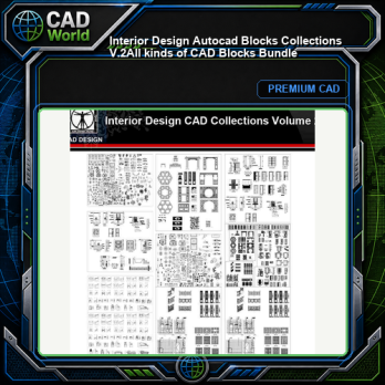 ★【Interior Design Autocad Blocks Collections V.2】All kinds of CAD Blocks Bundle