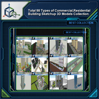 ★Total 98 Types of Commercial,Residential Building Sketchup 3D Models Collection(Best Recommanded!!)