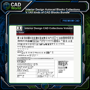 ★【Interior Design Autocad Blocks Collections V.1】All kinds of CAD Blocks Bundle