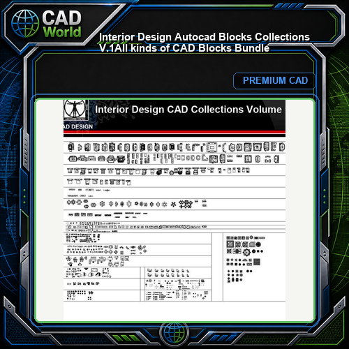 ★【Interior Design Autocad Blocks Collections V.1】All kinds of CAD Blocks Bundle