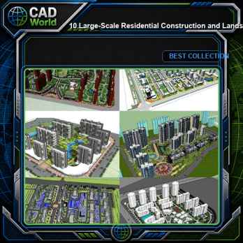 【10 Large-Scale Residential Construction and Landscape Sketchup Models】 (Recommanded!!)