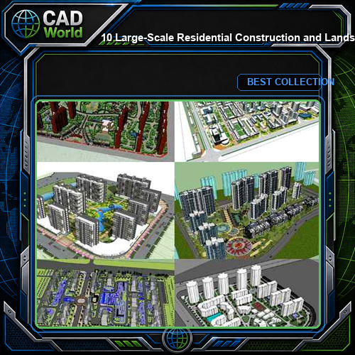 【10 Large-Scale Residential Construction and Landscape Sketchup Models】 (Recommanded!!)