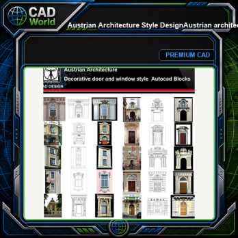 ★【Austrian Architecture Style Design】Austrian architecture · Decorative door and window style CAD Drawings