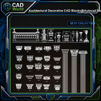 ★【Architectural Decorative CAD Blocks】@Autocad Decoration Blocks,Drawings,CAD Details,Elevation