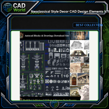 ★【Neoclassical Style Decor CAD Design Elements  V.1】Neoclassical interior, Home decor,Traditional home decorating,Decoration