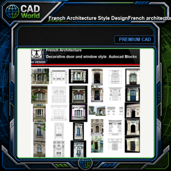 ★【French Architecture Style Design】French architecture · Decorative door and window style CAD Drawings