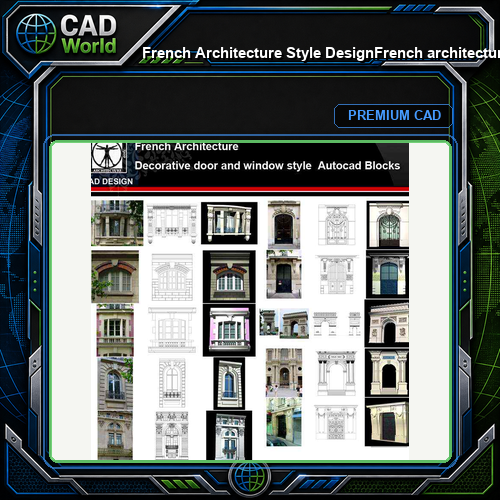 ★【French Architecture Style Design】French architecture · Decorative door and window style CAD Drawings
