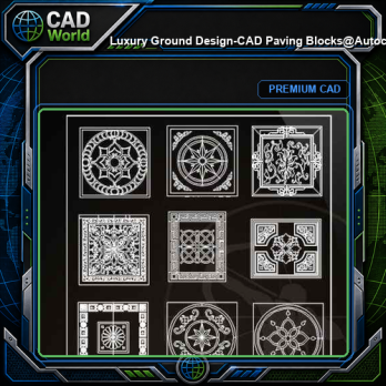★【 Luxury Ground Design-CAD Paving Blocks】@Autocad Decoration Blocks,Drawings,CAD Details,Elevation