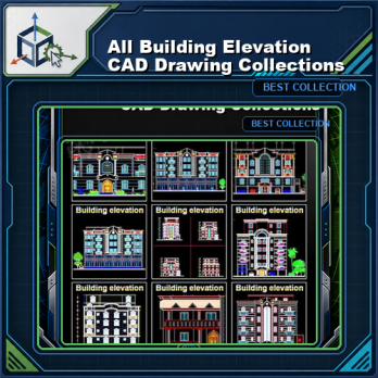 【All Building Elevation CAD Drawing Collections】(Best Collections!!)