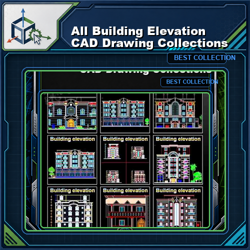 【All Building Elevation CAD Drawing Collections】(Best Collections!!)