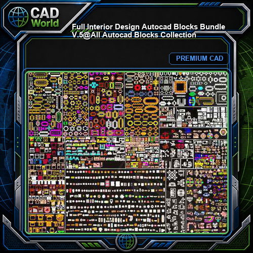 ★【 Full Interior Design Autocad Blocks Bundle  V.5】@All Autocad Blocks Collection