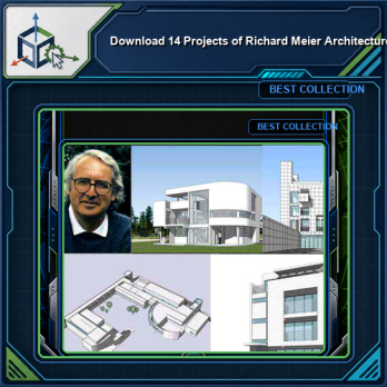 Download 14 Projects of Richard Meier Architecture Sketchup 3D Models(*.skp file format)