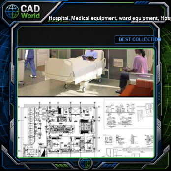 ★【Hospital, Medical equipment, ward equipment, Hospital beds,Hospital design,Treatment room CAD Design Drawings V.2】@Autocad Blocks,Drawings,CAD Details,Elevation