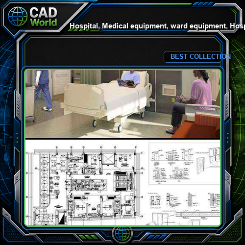 ★【Hospital, Medical equipment, ward equipment, Hospital beds,Hospital design,Treatment room CAD Design Drawings V.2】@Autocad Blocks,Drawings,CAD Details,Elevation