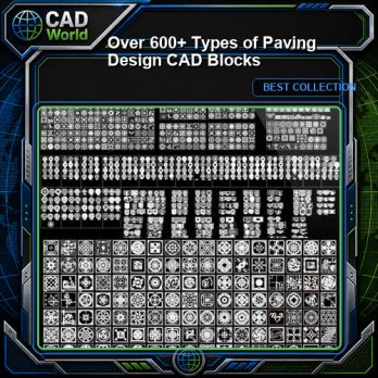 Over 600+ Types of Paving Design CAD Blocks