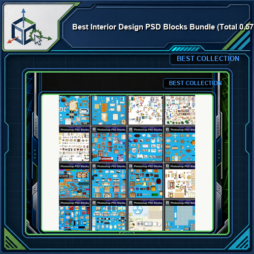 ★Best Interior Design PSD Blocks Bundle (Total 0.57GB PSD Files -Over 1000 PSD Blocks💎💎)