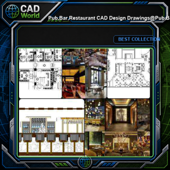 ★【Pub,Bar,Restaurant CAD Design Drawings】@Pub,Bar,Restaurant,Store design-Autocad Blocks,Drawings,CAD Details,Elevation