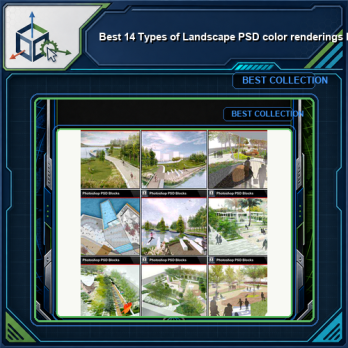 ★Best 14 Types of Landscape PSD color renderings Bundle (Total 0.94GB PSD Files -Best Recommanded!!💎💎)