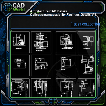 【Architecture CAD Details Collections】Accessibility Facilities Details V.1