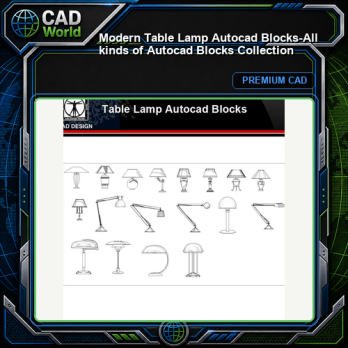 ★【 Modern Table Lamp Autocad Blocks】-All kinds of Autocad Blocks Collection