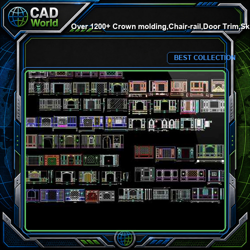 Over 1200+ Crown molding,Chair-rail,Door Trim,Skirting Board,Corner Post,Plain Molding